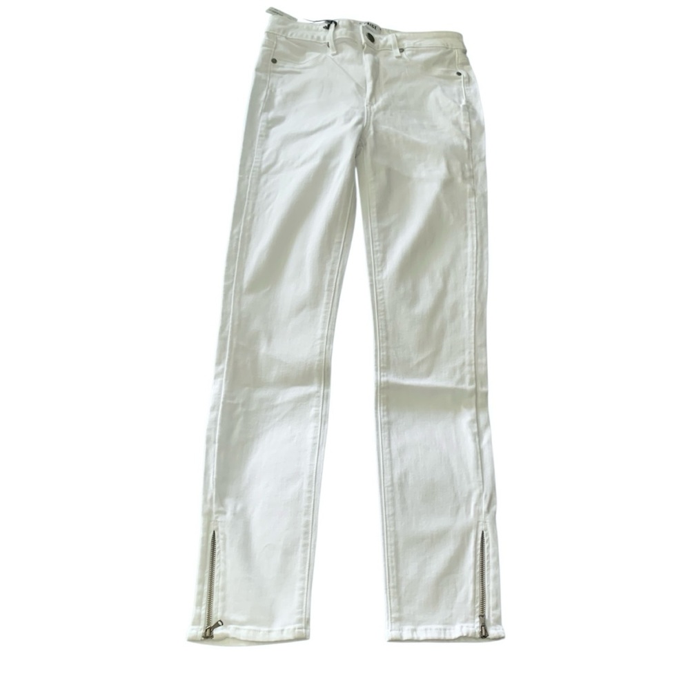 NWT Paige Hoxton White Mist Ankle Zip Women’s Size 27 Casual Soft Comfy Jeans